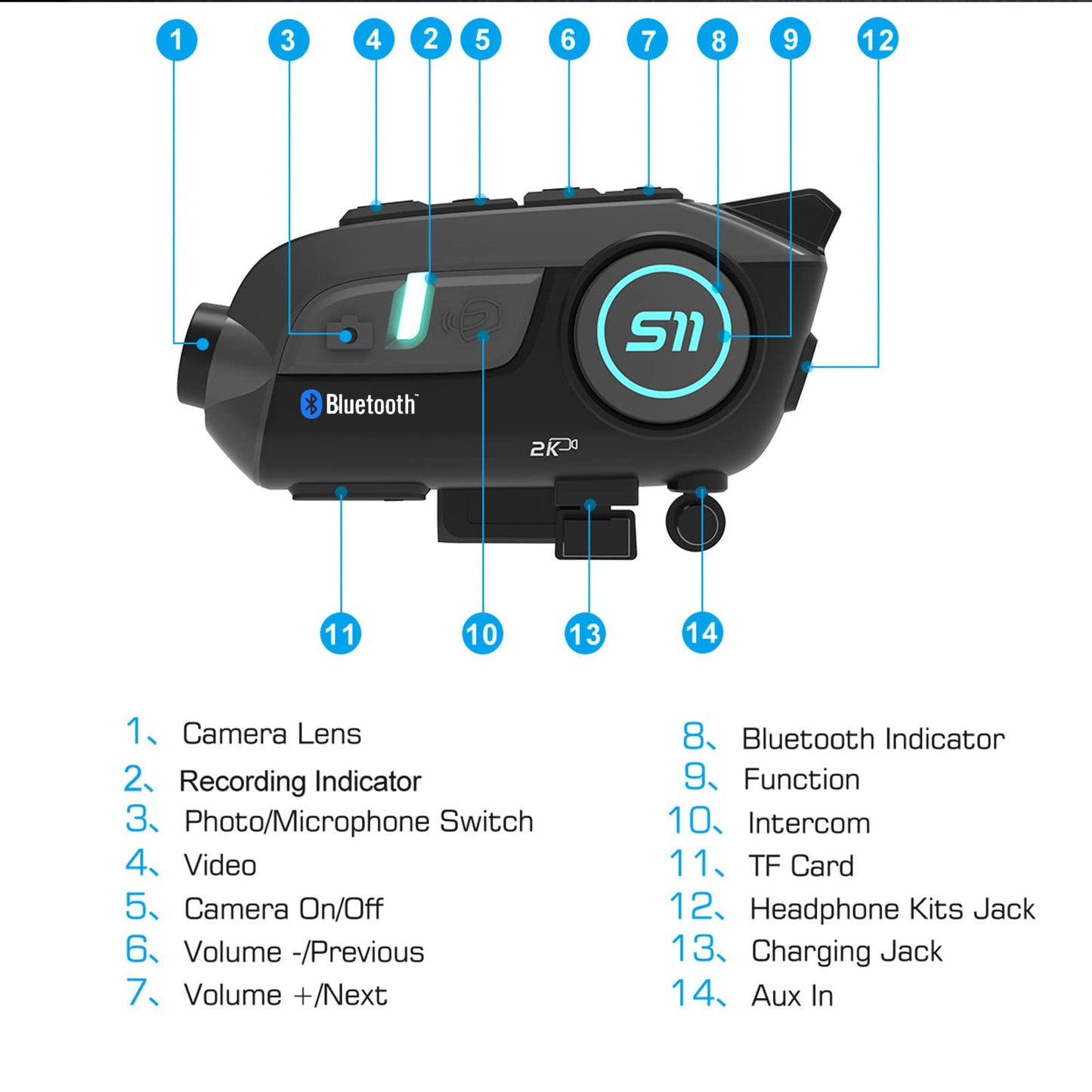 Solwoods S11 Motorcycle Intercom