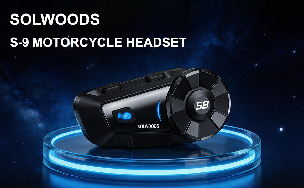 SOLWOODS S9 Motorcycle Intercom Bluetooth Headset