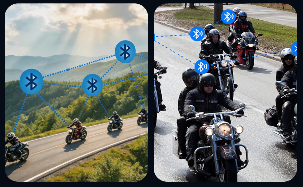 SOLWOODS S9 Motorcycle Intercom Bluetooth Headset