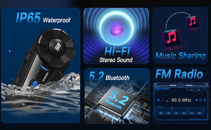 SOLWOODS S9 Motorcycle Intercom Bluetooth Headset