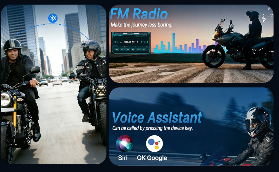 SOLWOODS S9 Motorcycle Intercom Bluetooth Headset