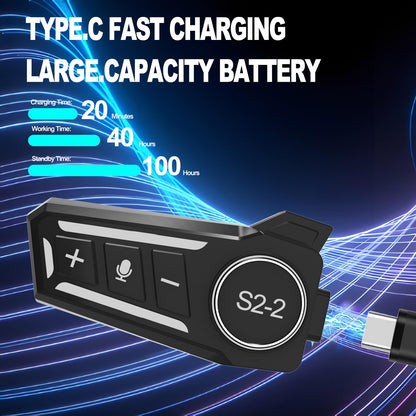 SOLWOODS S2-2 Motorcycle Intercom Bluetooth Headset