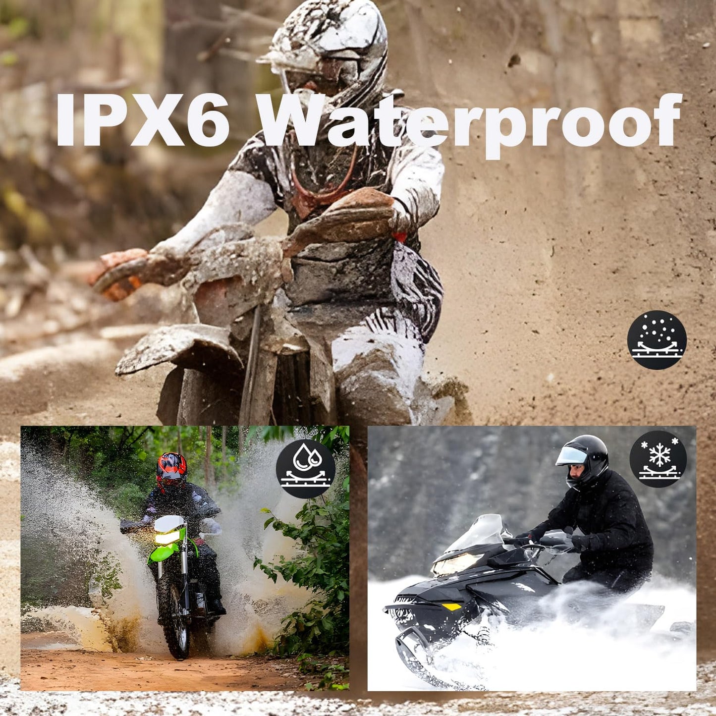 SOLWOODS S2-2 Motorcycle Intercom Bluetooth Headset