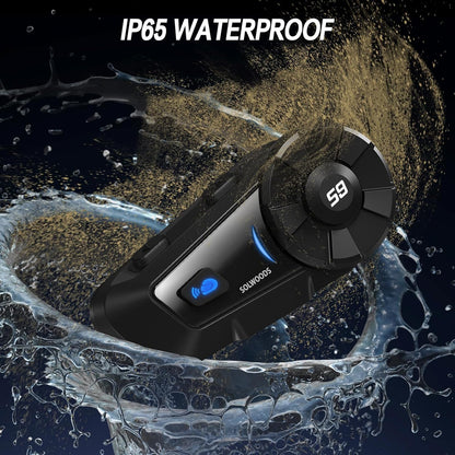 SOLWOODS S9 Motorcycle Intercom Bluetooth Headset